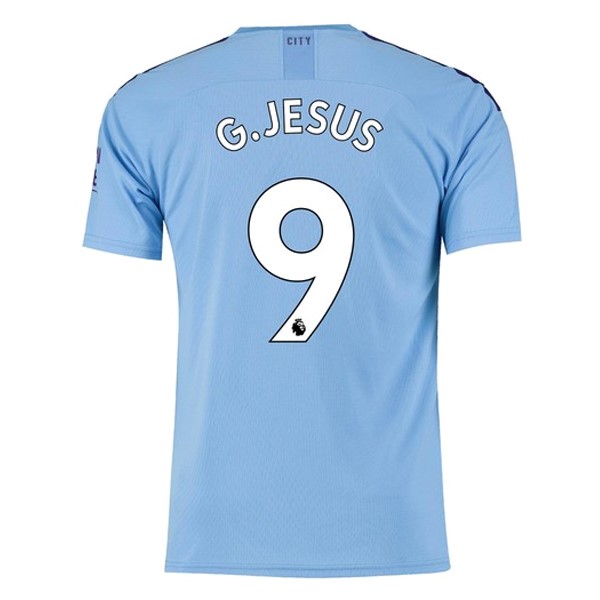 Camiseta Manchester City NO.9 G.Jesus Primera equipo 2019-20 Azul